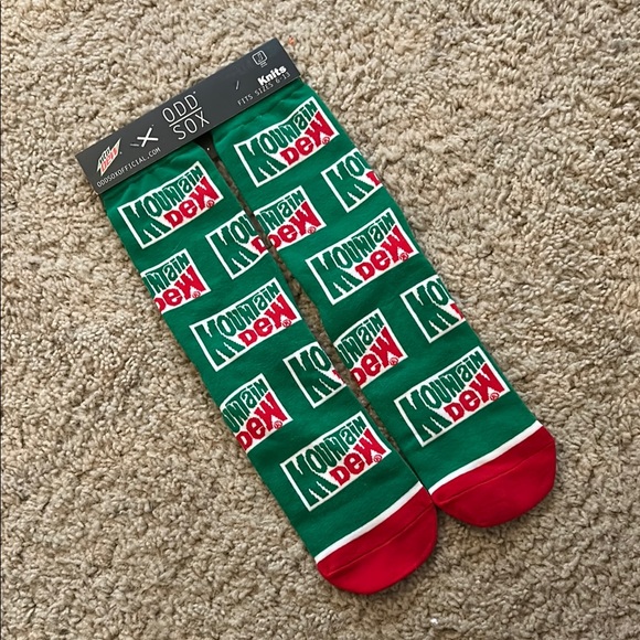 Mountain Dew Green and Red Socks - Picture 1 of 3